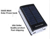 50000mAh Dual USB Portable Solar Battery Charger Power Bank For Cell Phone Black