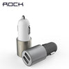 ROCK Original Car Charger Dual USB output 2.1A fast charging Mobile Phone Travle Adapter Cigar Lighter DC 12-24V H21